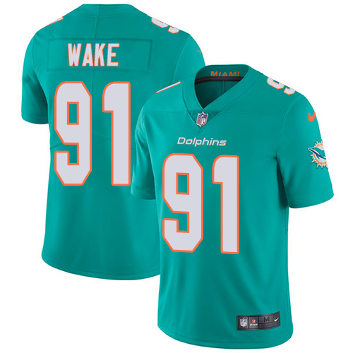Nike Dolphins #91 Cameron Wake Aqua Green Team Color Youth Stitched NFL Vapor Untouchable Limited Jersey - Click Image to Close